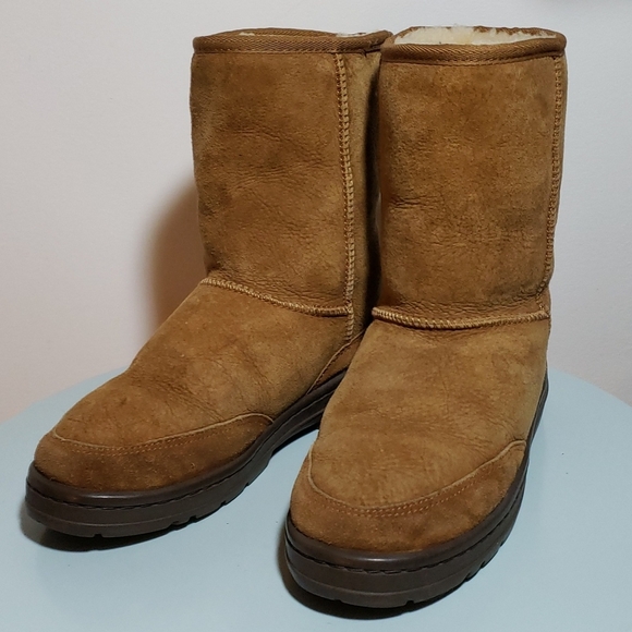 Australian Boot Company MENS /UNISEX Chestnut Suede/Sheepskin Boots main image 4